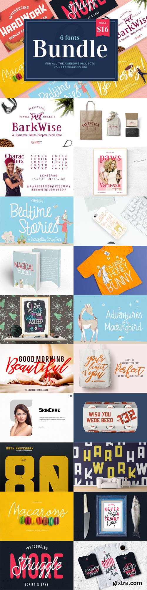 Awesome Fonts Bundle - 6 Premium Fonts