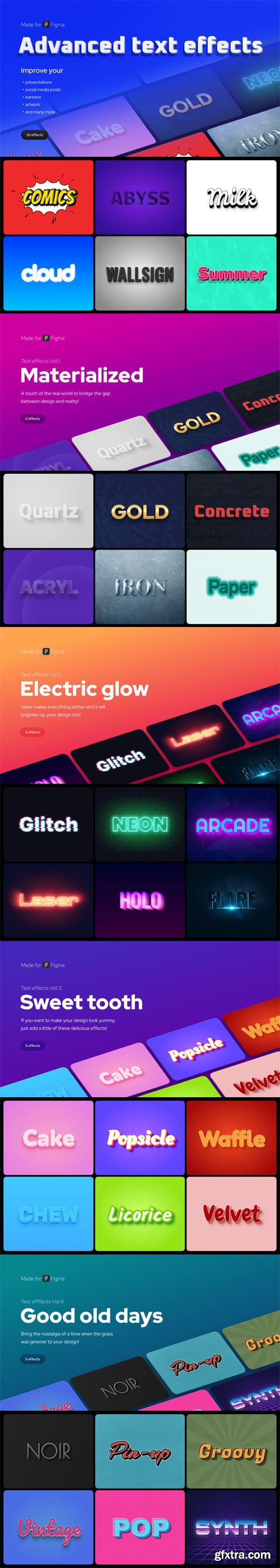 30 Advanced Text Effects for Figma