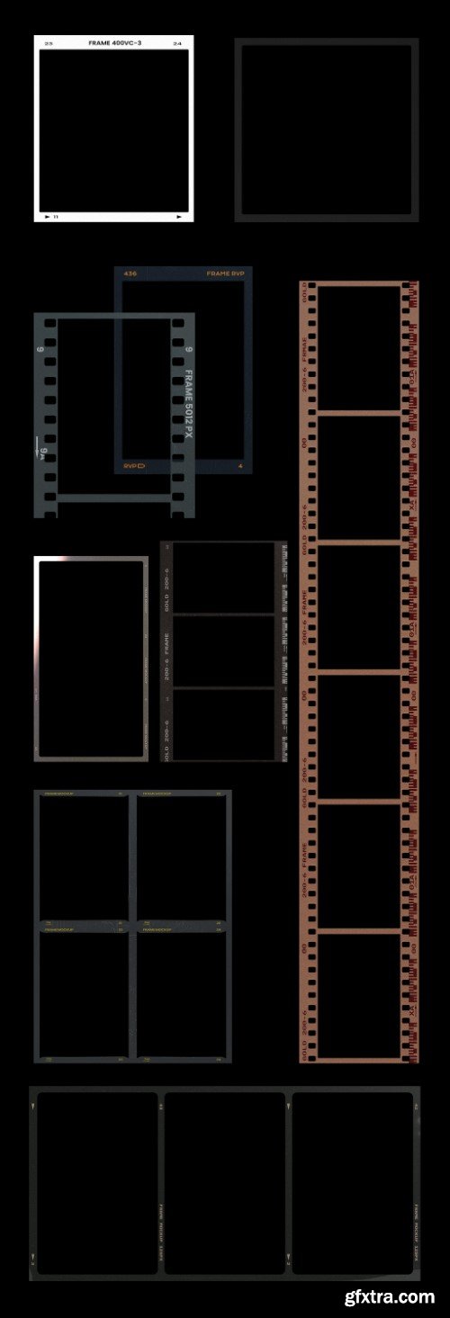 Film Frame Retro Light Leak Analogue Overlay Texture Pack Bundle Effect