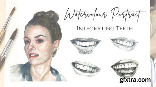 Watercolour Portrait - Integrating Lifelike Teeth