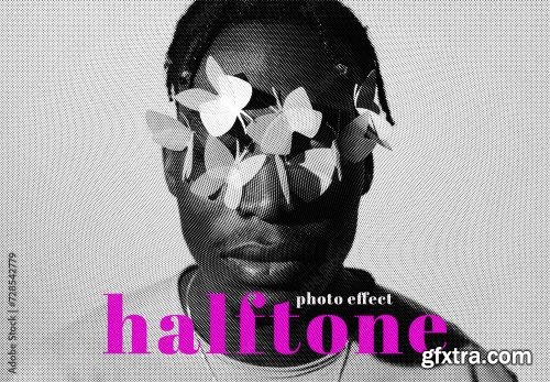 Halftone Photo Effect 4xPSD