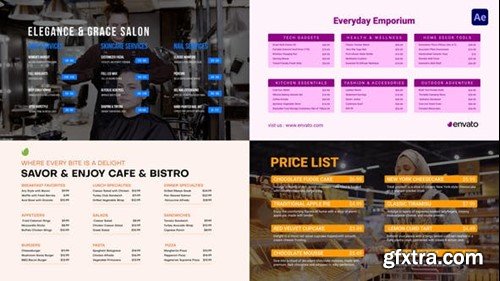 Videohive Price List 51806406 Videohive Price List 51806406