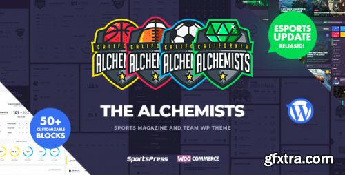 Themeforest - Alchemists - Sports, eSports &amp; Gaming Club and News WordPress Theme 20256220 v4.5.10 - Nulled