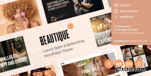 Themeforest - Beautique — Luxury Salon &amp; Barbershop WordPress Theme 51954572 v1.0.0 - Nulled