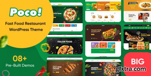 Themeforest - Poco - Fast Food Restaurant WordPress Theme 28465454 v2.1.5 - Nulled