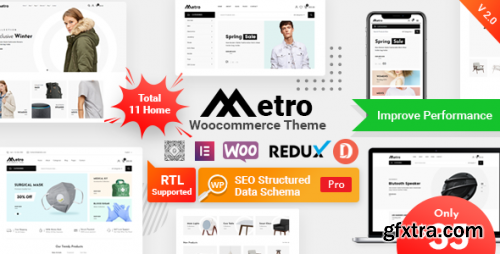 Themeforest - Metro – Minimal WooCommerce WordPress Theme 24204259 v2.9 - Nulled