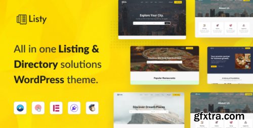 Themeforest - Listy - Listing &amp; Directory Solutions WordPress Theme 50429925 v1.1.0 - Nulled