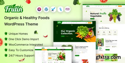 Themeforest - Frutin - Organic &amp; Healthy Food WordPress Theme 51552529 v1.0.0 - Nulled