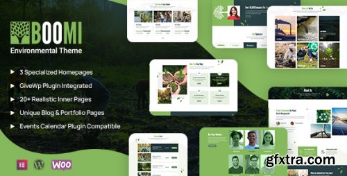 Themeforest - Boomi - Environment &amp; Ecology WordPress Theme 43960577 v1.0.3 - Nulled