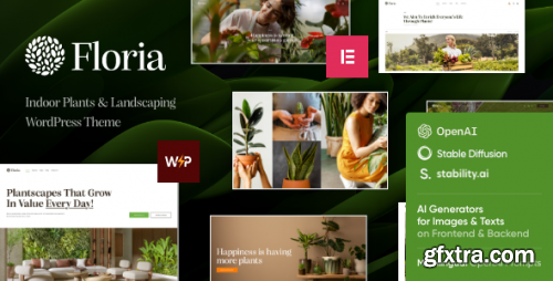 Themeforest - Floria — Gardening &amp; Landscaping WordPress Theme 51237654 v1.3.0 - Nulled