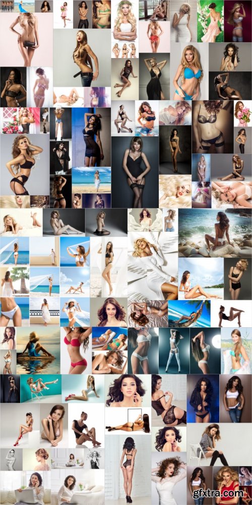 Girls bundle 100 stock photo 4