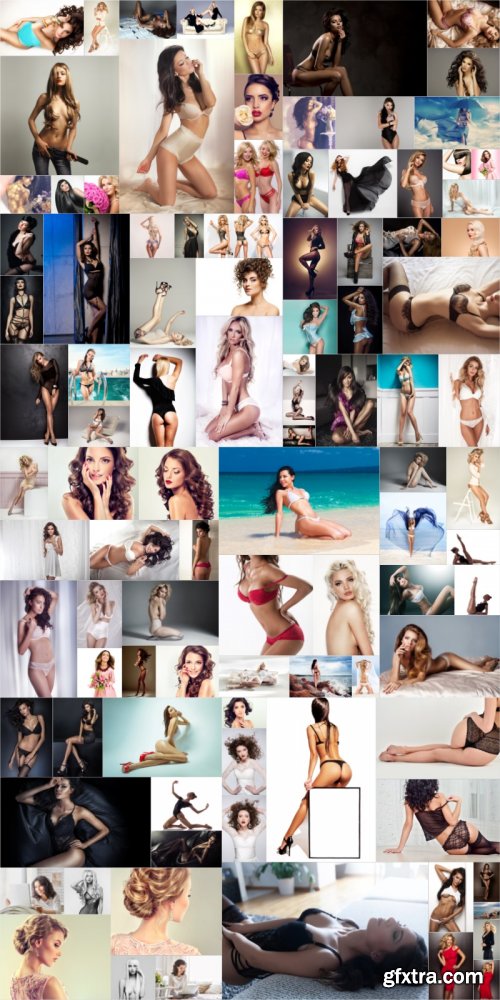 Girls bundle 100 stock photo 3