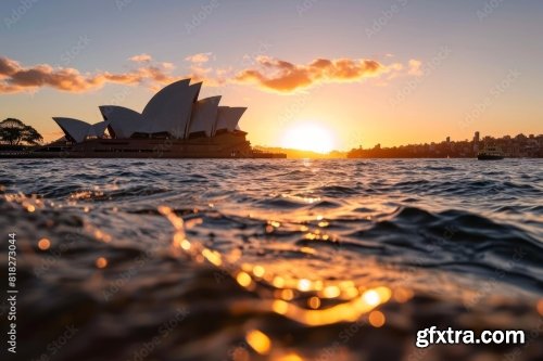 Sunset View Of The Sydney Opera House 6xJPEG