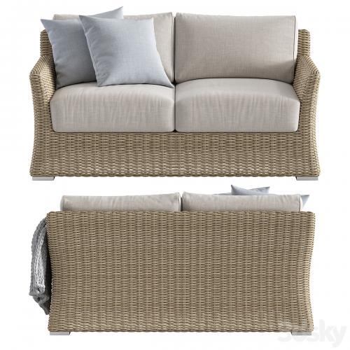 Lavita Outdoor / Savannah Outdoor Wicker Two Seater Sofa