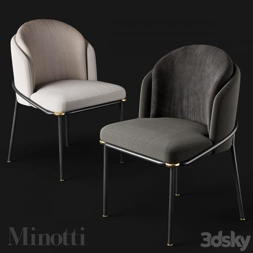 Dining chairs Minotti Fil noir