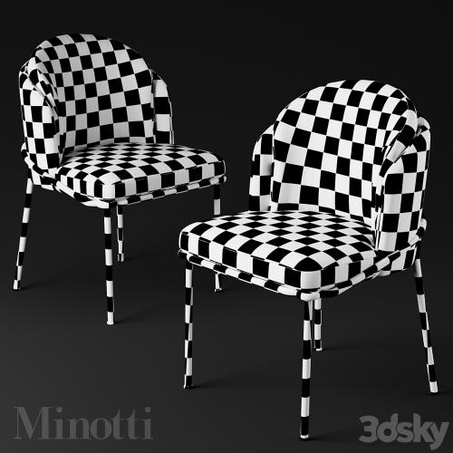 Dining chairs Minotti Fil noir