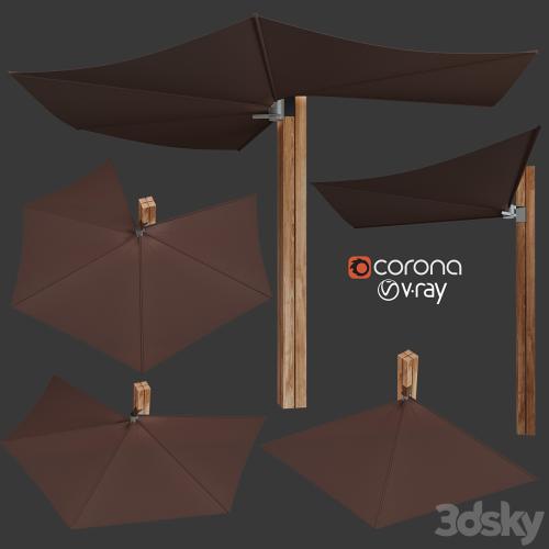 Wall-mounted Garden umbrella