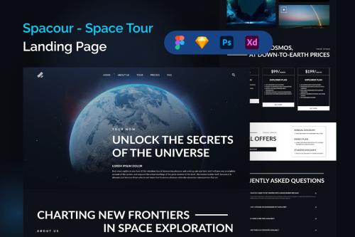Spacour - Space Tour Landing Page