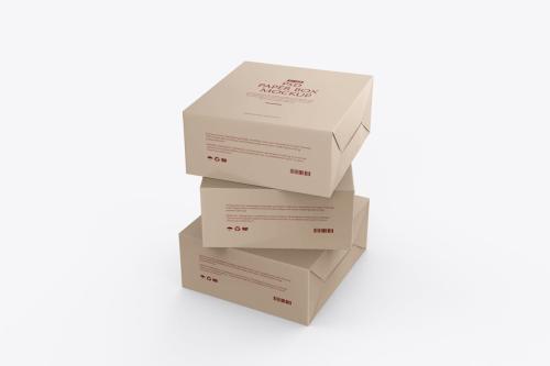 Paper Box Packaging PSD Mockup For Branding