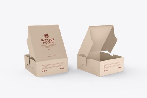 Paper Box Packaging PSD Mockup For Branding