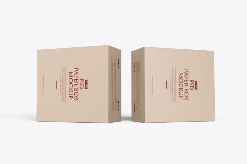 Paper Box Packaging PSD Mockup For Branding