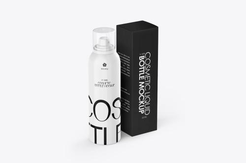 Perfume Bottle With Box Mockup