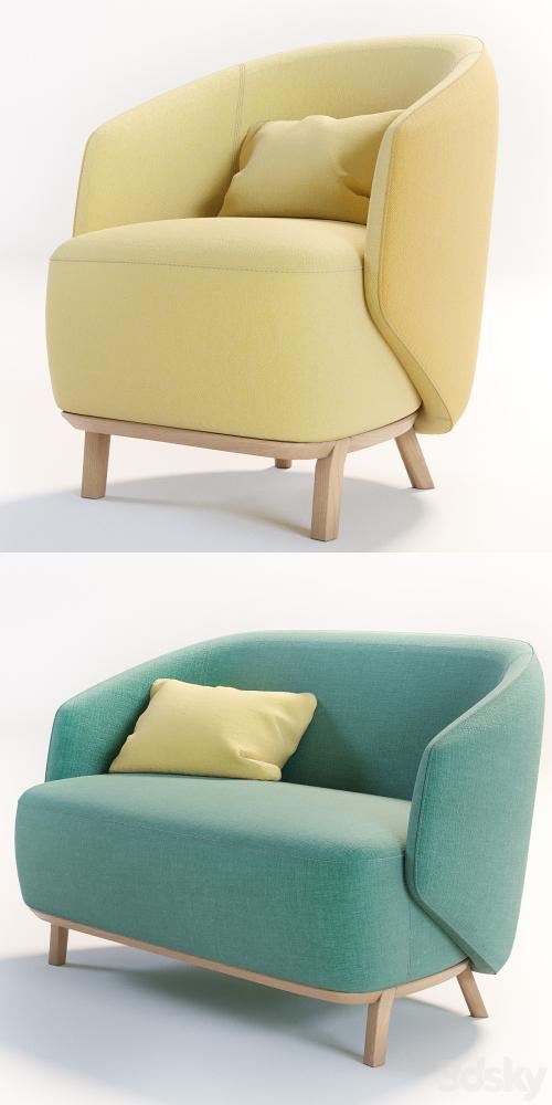 CONCHA Armchair &amp; CONCHA Small sofa