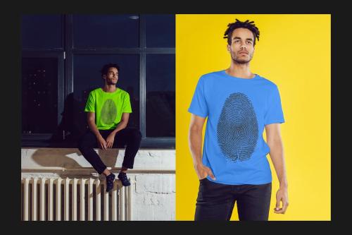 African Men T-Shirt Mock-Up Set