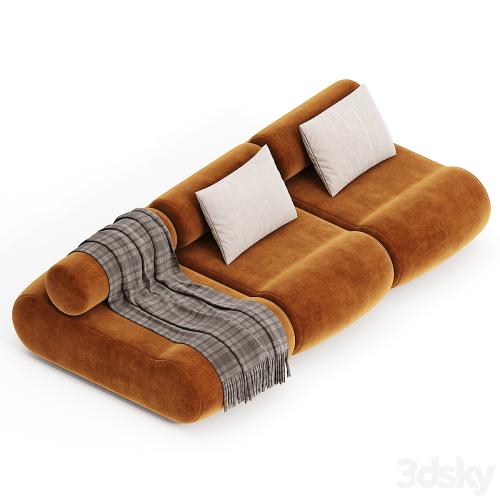 Mustard Klaus Uredat Corbi Trio sofa for COR