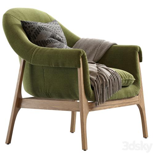 INDIO WOOD ACCENT CHAIR IN HAZE