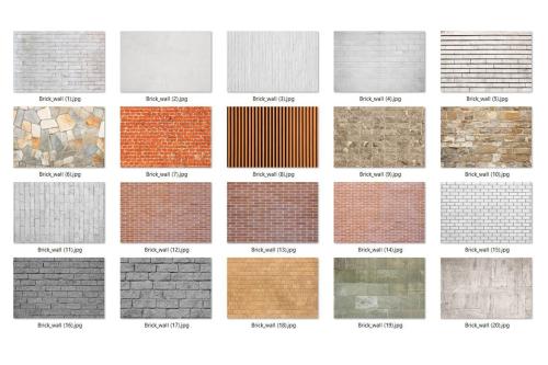 20 Brick Wall Texture HQ