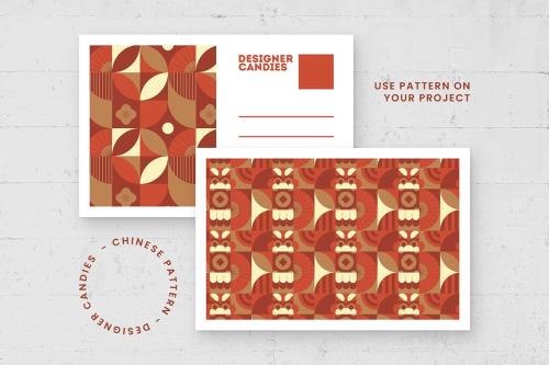 Abstract Chinese Patterns Set