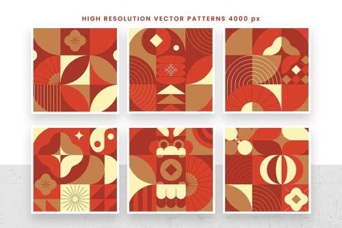 Abstract Chinese Patterns Set