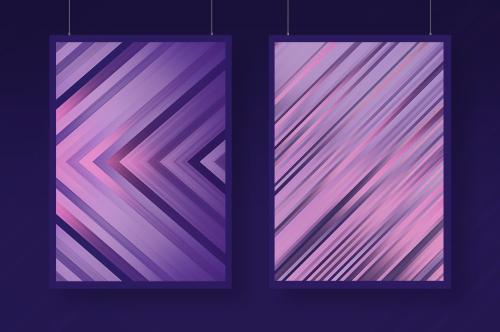 Abstract Striped purple & pink Backgrounds