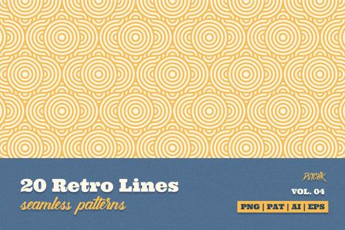 Retro Lines Seamless Patterns | V04