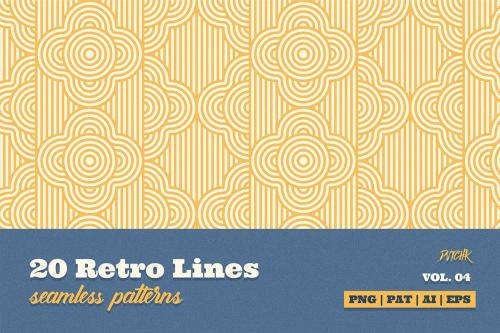 Retro Lines Seamless Patterns | V04