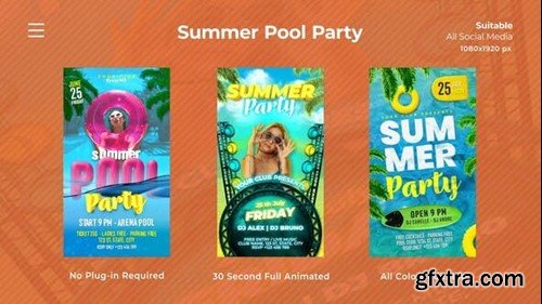 Videohive Summer Pool Party Instagram Reels 52517392