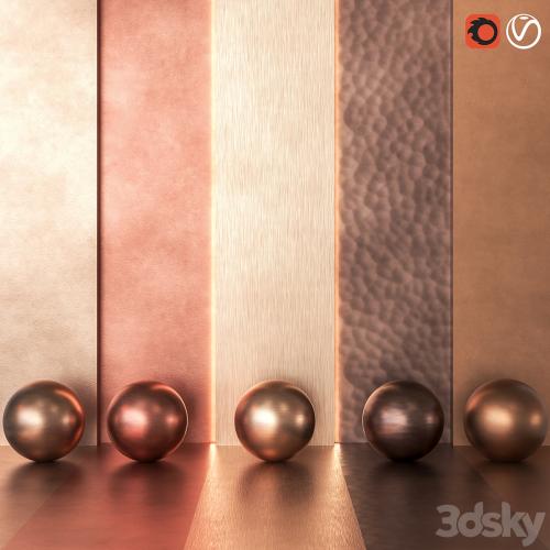 5 in 1 4k Copper Metal Pack Textures & Materials 4K - Seamless - Vol 1