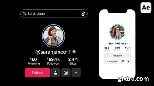 Videohive TikTok Search Bar, Profile, Result 52522818