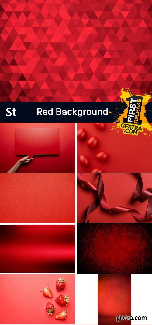 Amazing Photos, Red Background 100xJPEG