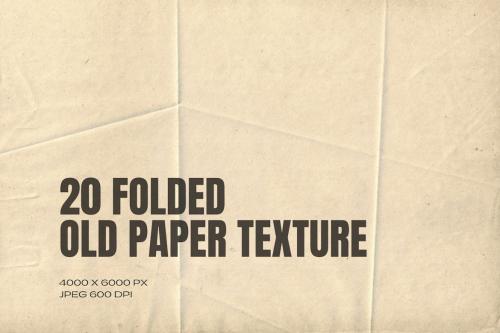 20 Folded Old Paper Textures