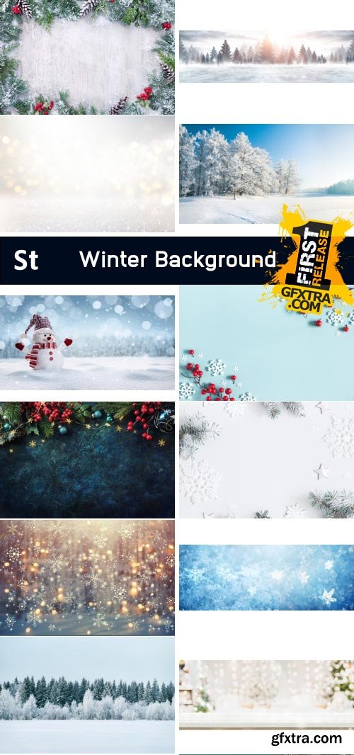 Amazing Photos, Winter Background 100xJPEG