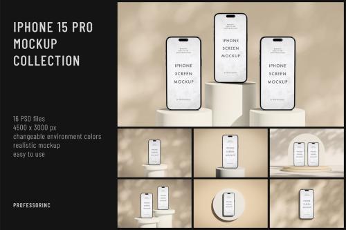 iPhone 15 Pro Mockup Collection