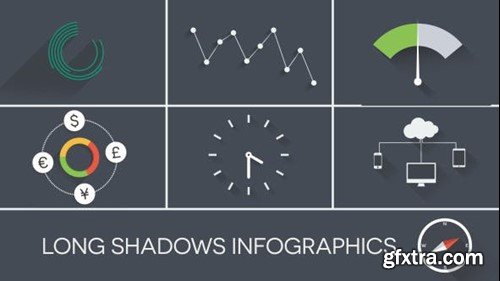 Videohive Flat Long Shadow Infographics 7739654 Videohive Flat Long Shadow Infographics 7739654