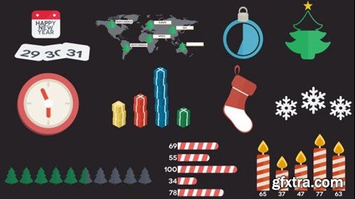 Videohive Flat Christmas Infographics 6060442 Videohive Flat Christmas Infographics 6060442