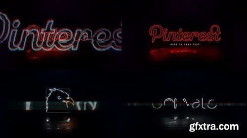 Videohive Neon Glitchy Logo 22416507