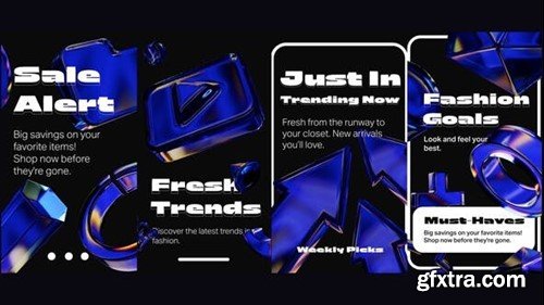 Videohive Vivid Blue Iridescent Shapes Bundle 52557977 Videohive Vivid Blue Iridescent Shapes Bundle 52557977