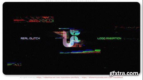 Videohive Real Glitch Logo Animation 52620241 Videohive Real Glitch Logo Animation 52620241