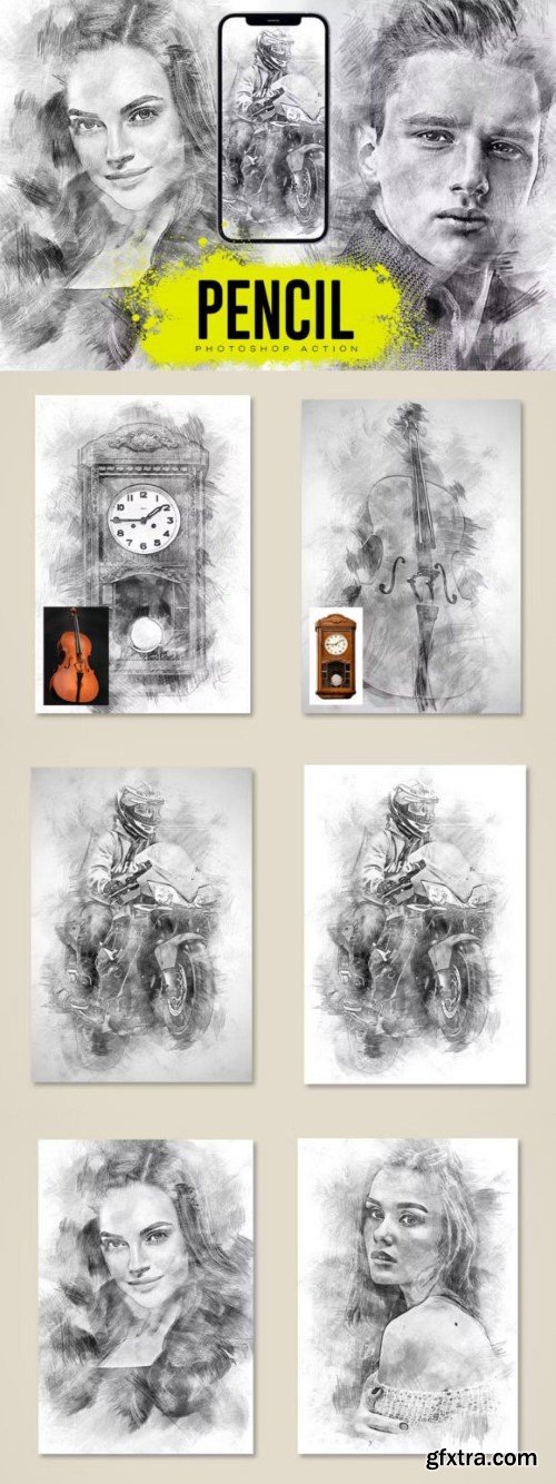 Pencil Photoshop Action