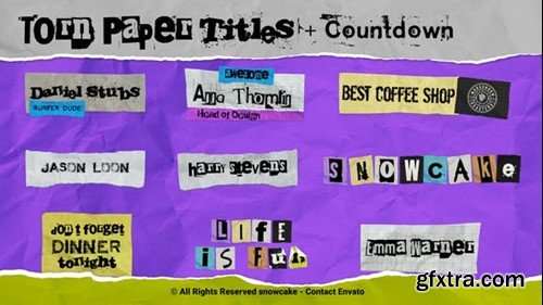 Videohive Torn Paper Titles 52705908 Videohive Torn Paper Titles 52705908